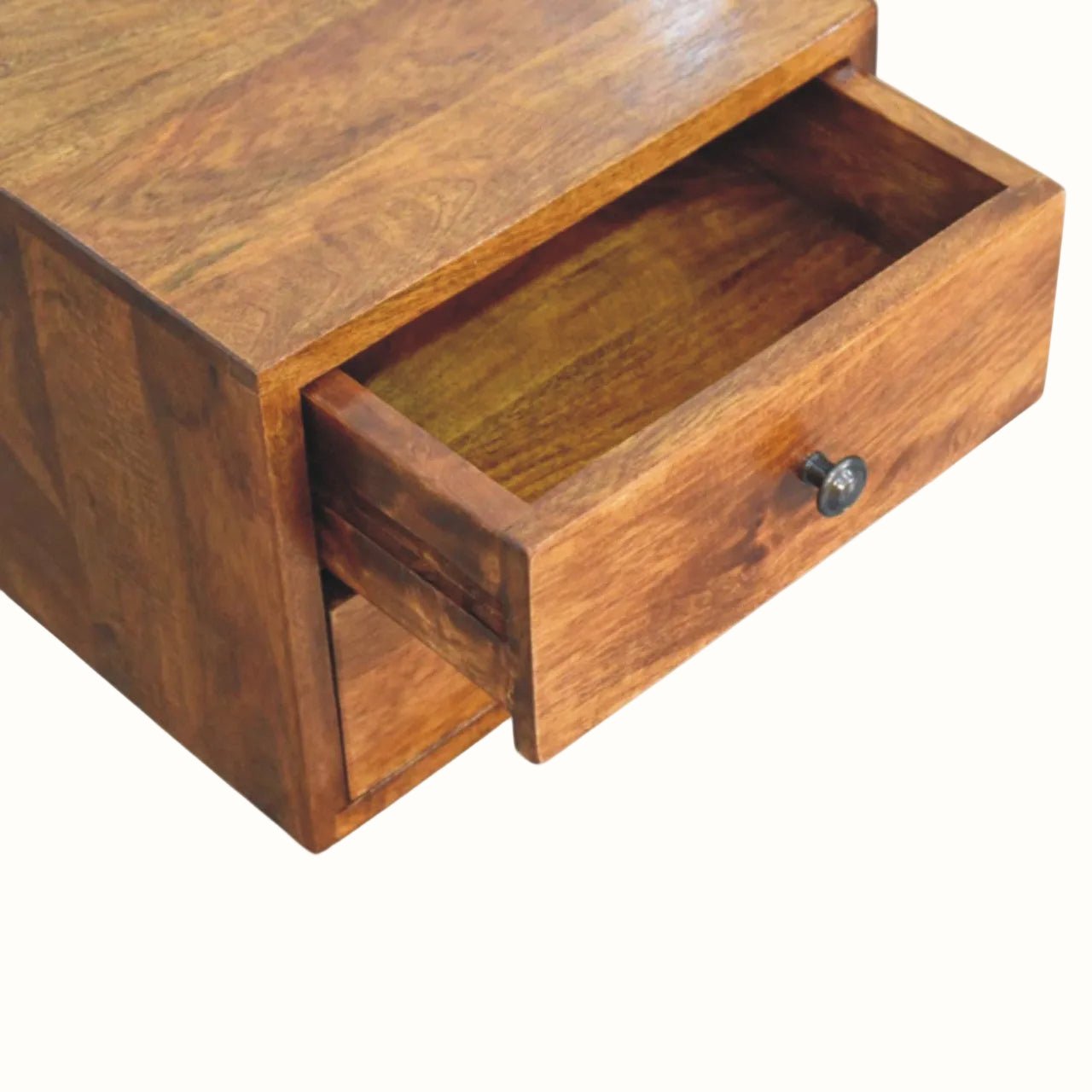Fogel Floating Bedside Table, Small - Chestnut Bedside Tables - Bokel Home
