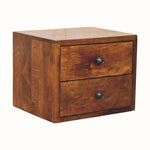 Fogel Floating Bedside Table, Small - Chestnut Bedside Tables - Bokel Home