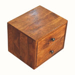 Fogel Floating Bedside Table, Small - Chestnut Bedside Tables - Bokel Home