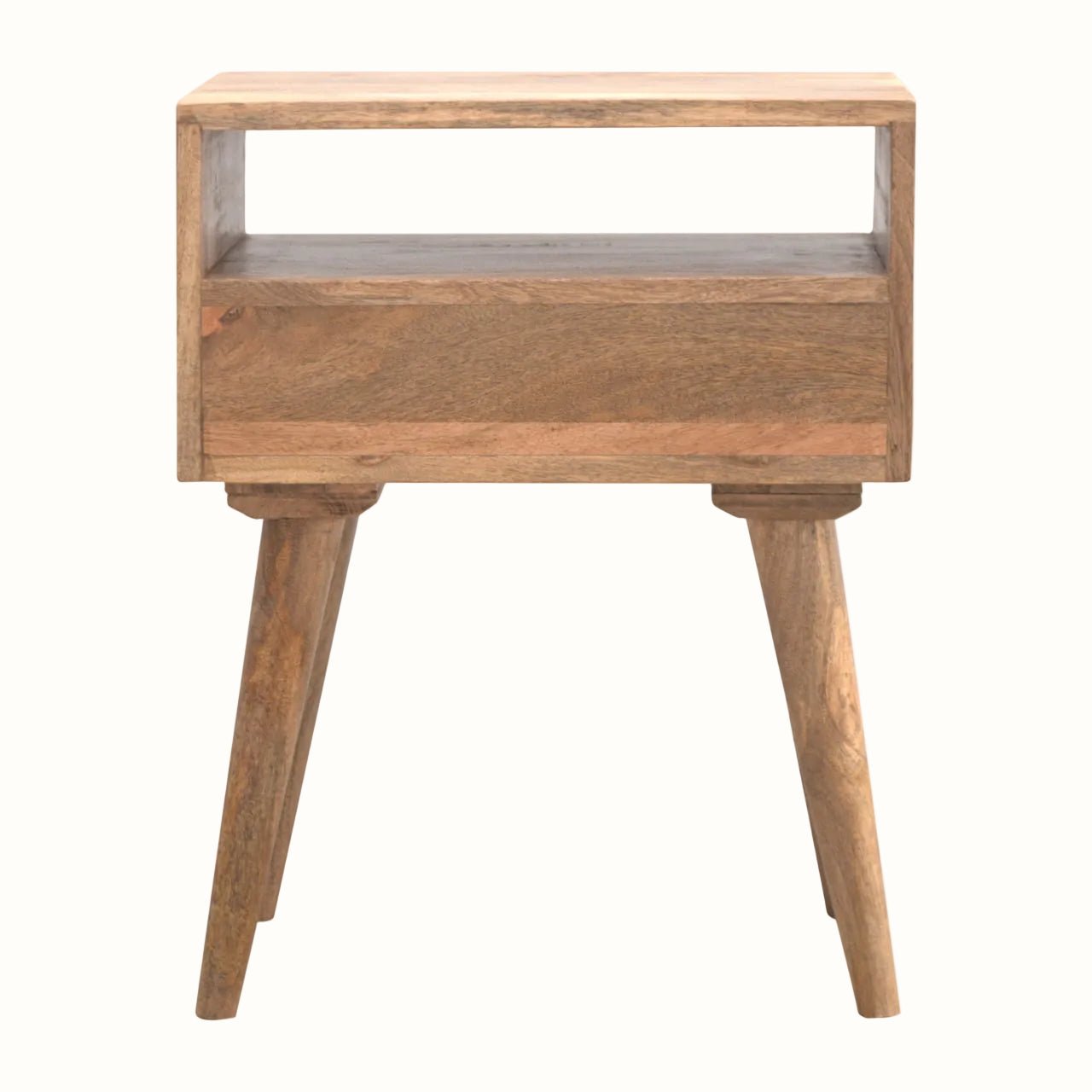 Fogel Open Bedside Table 1 Drawer, Medium - Natural Bedside Tables - Bokel Home
