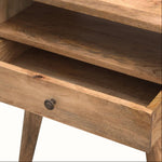 Fogel Open Bedside Table 1 Drawer, Medium - Natural Bedside Tables - Bokel Home