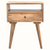 Fogel Open Bedside Table 1 Drawer, Medium - Natural Bedside Tables - Bokel Home