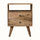 Fogel Open Bedside Table 2 Drawers, Medium - Natural Bedside Tables - Bokel Home