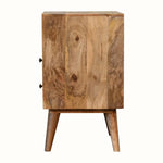 Fogel Open Bedside Table 2 Drawers, Medium - Natural Bedside Tables - Bokel Home