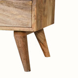 Fogel Open Bedside Table 2 Drawers, Medium - Natural Bedside Tables - Bokel Home