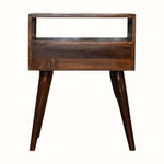Fogel Open Bedside Table - Chestnut Bedside Tables - Bokel Home