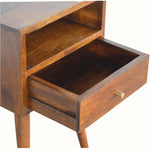 Fogel Open Bedside Table, Mini - Chestnut Bedside Tables - Bokel Home