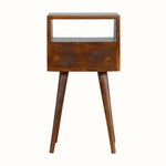 Fogel Open Bedside Table, Mini - Chestnut Bedside Tables - Bokel Home