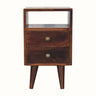 Fogel Open Bedside Table, Small - California Walnut Bedside Tables - Bokel Home