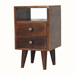 Fogel Open Bedside Table, Small - California Walnut Bedside Tables - Bokel Home