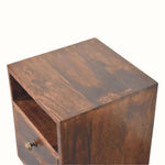 Fogel Open Bedside Table, Small - California Walnut Bedside Tables - Bokel Home