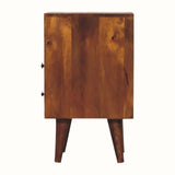 Fogel Open Bedside Table, Small - Chestnut Bedside Tables - Bokel Home