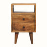 Fogel Open Bedside Table, Small - Natural Bedside Tables - Bokel Home