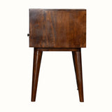 Fogel Open Bedside Table with 1 Drawer, Medium- Chestnut Bedside Tables - Bokel Home