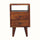 Fogel Open Bedside Table with 2 Drawers, Small - Chestnut Bedside Tables - Bokel Home