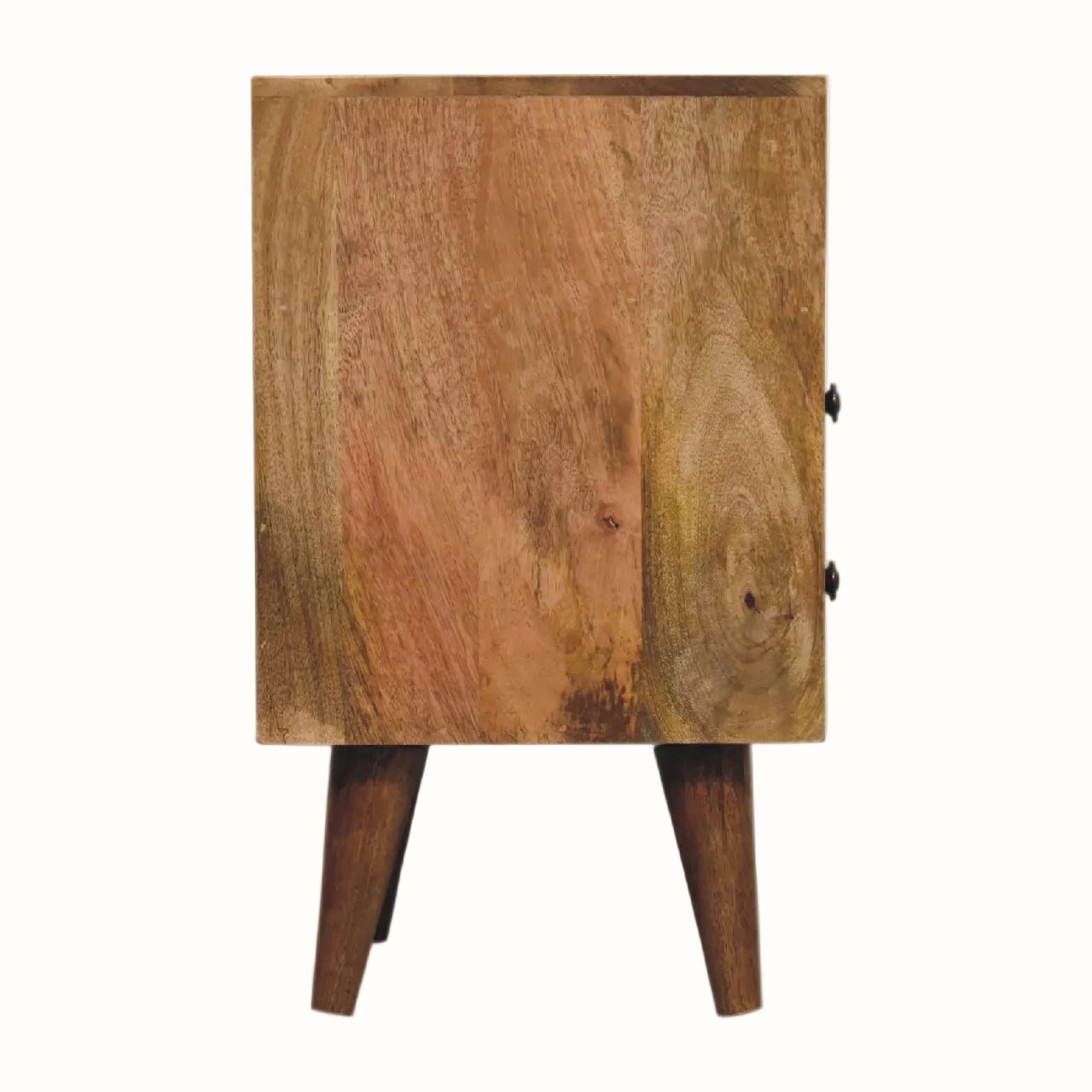 Fogel Open Bedside Table with 2 Drawers, Small - Natural Bedside Tables - Bokel Home