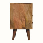Fogel Open Bedside Table with 2 Drawers, Small - Natural Bedside Tables - Bokel Home