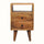 Fogel Open Bedside Table with 2 Drawers, Small - Natural Bedside Tables - Bokel Home