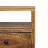Fogel Open Bedside Table with 2 Drawers, Small - Natural Bedside Tables - Bokel Home