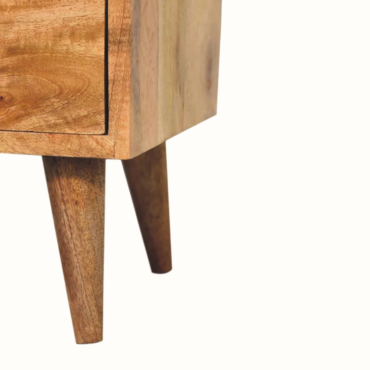 Fogel Open Bedside Table with 2 Drawers, Small - Natural Bedside Tables - Bokel Home