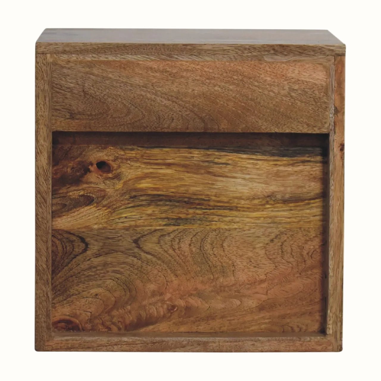 Fogel Open Floating Bedside Table, Small - Natural Bedside Tables - Bokel Home
