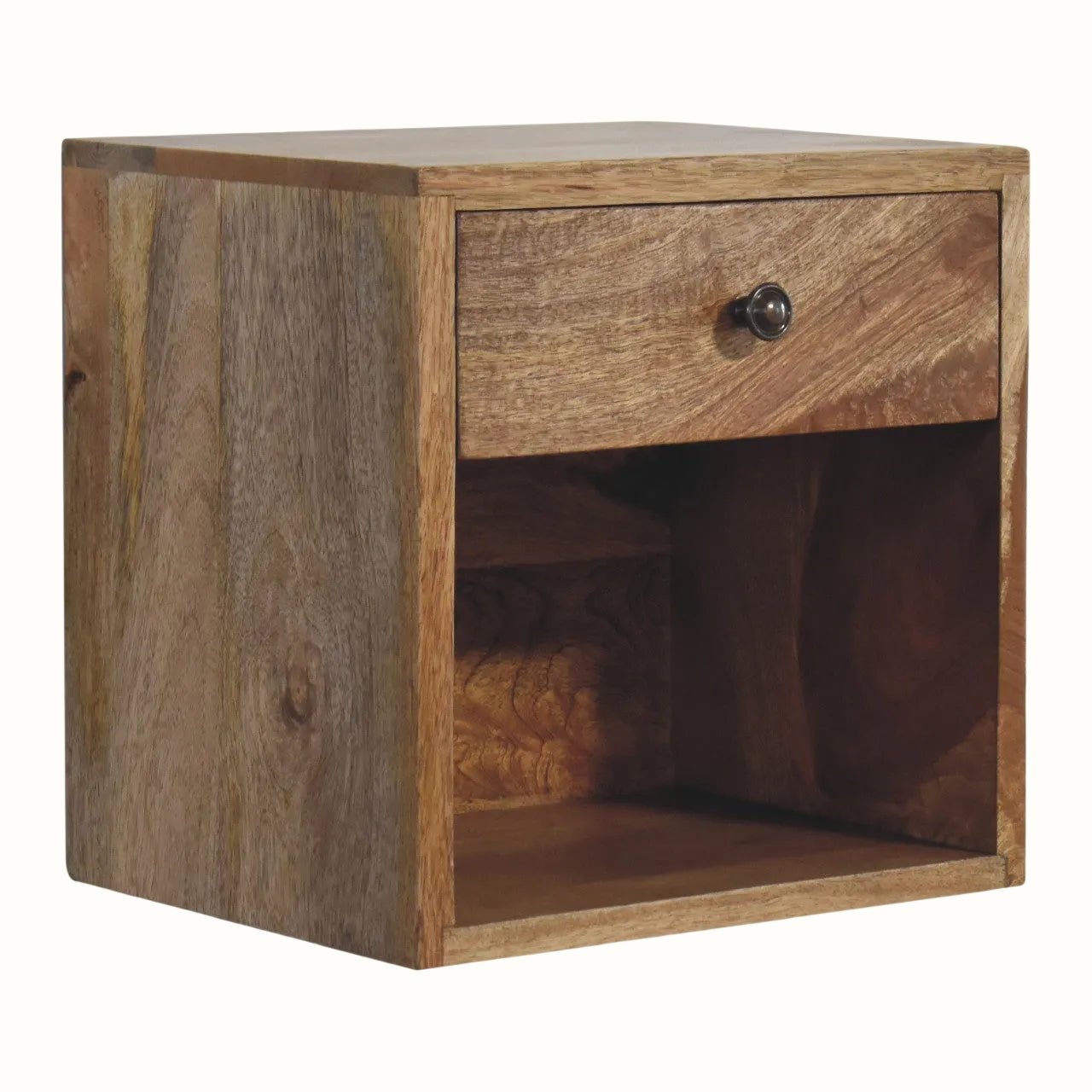 Fogel Open Floating Bedside Table, Small - Natural Bedside Tables - Bokel Home