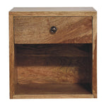 Fogel Open Floating Bedside Table, Small - Natural Bedside Tables - Bokel Home