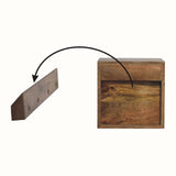 Fogel Open Floating Bedside Table, Small - Natural Bedside Tables - Bokel Home