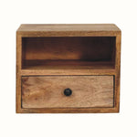 Fogel Open Floating Bedside Table, Small - Natural Bedside Tables - Bokel Home