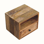 Fogel Open Floating Bedside Table, Small - Natural Bedside Tables - Bokel Home