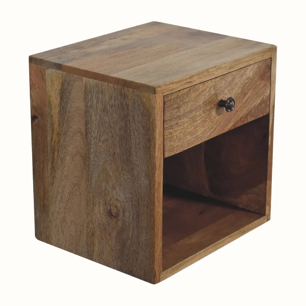 Fogel Open Floating Bedside Table, Small - Natural Bedside Tables - Bokel Home