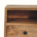 Fogel Open Floating Bedside Table, Small - Natural Bedside Tables - Bokel Home