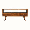 Fogel Open Triple Shelf TV Stand - Chestnut TV Stands - Bokel Home