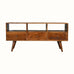 Fogel Open Triple Shelf TV Stand, Large - Chestnut TV Stands - Bokel Home