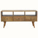 Fogel Open Triple Shelf TV Stand, Large- Natural TV Stands - Bokel Home