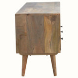 Fogel Open Triple Shelf TV Stand, Large- Natural TV Stands - Bokel Home