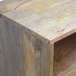Fogel Open Triple Shelf TV Stand, Large- Natural TV Stands - Bokel Home