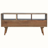 Fogel Open Triple Shelf TV Stand, Large- Natural TV Stands - Bokel Home