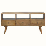 Fogel Open Triple Shelf TV Stand - Natural TV Stands - Bokel Home