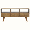 Fogel Open Triple Shelf TV Stand - Natural TV Stands - Bokel Home