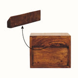 Fogel Open Wall Mounted Bedside Table, Small - Chestnut Bedside Tables - Bokel Home