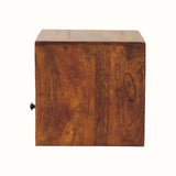 Fogel Open Wall Mounted Bedside Table, Small - Chestnut Bedside Tables - Bokel Home