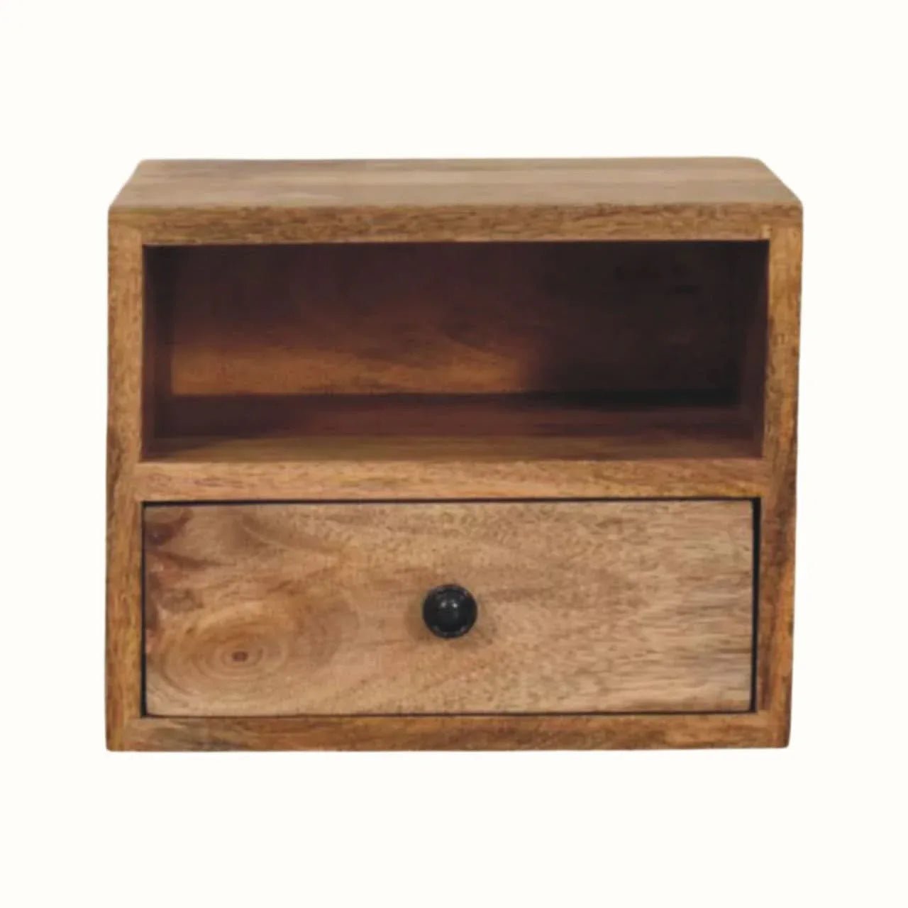 Fogel Open Wall Mounted Bedside Table, Small - Natural Bedside Tables - Bokel Home