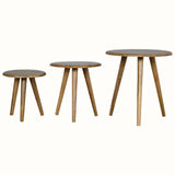 Fogel Stools (set of 3) - Natural Side Tables - Bokel Home