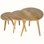 Fogel Stools (set of 3) - Natural Side Tables - Bokel Home