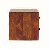 Fogel Wall Mounted Bedside Table, Small - Chestnut Bedside Tables - Bokel Home