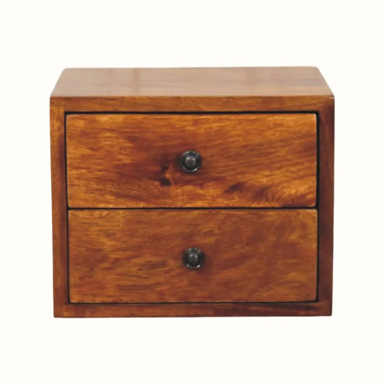 Fogel Wall Mounted Bedside Table, Small - Chestnut Bedside Tables - Bokel Home