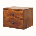 Fogel Wall Mounted Bedside Table, Small - Chestnut Bedside Tables - Bokel Home