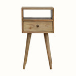 Fogel Open Bedside Table with Drawer, Mini - Natural
