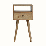 Fogel Open Bedside Table with Drawer, Mini - Natural
